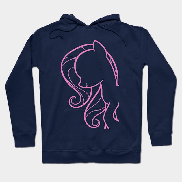 Minimal Fluttershy Hoodie by EagleFlyFree